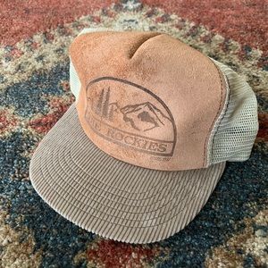 The Rockies vintage SnapBack leather corduroy hat